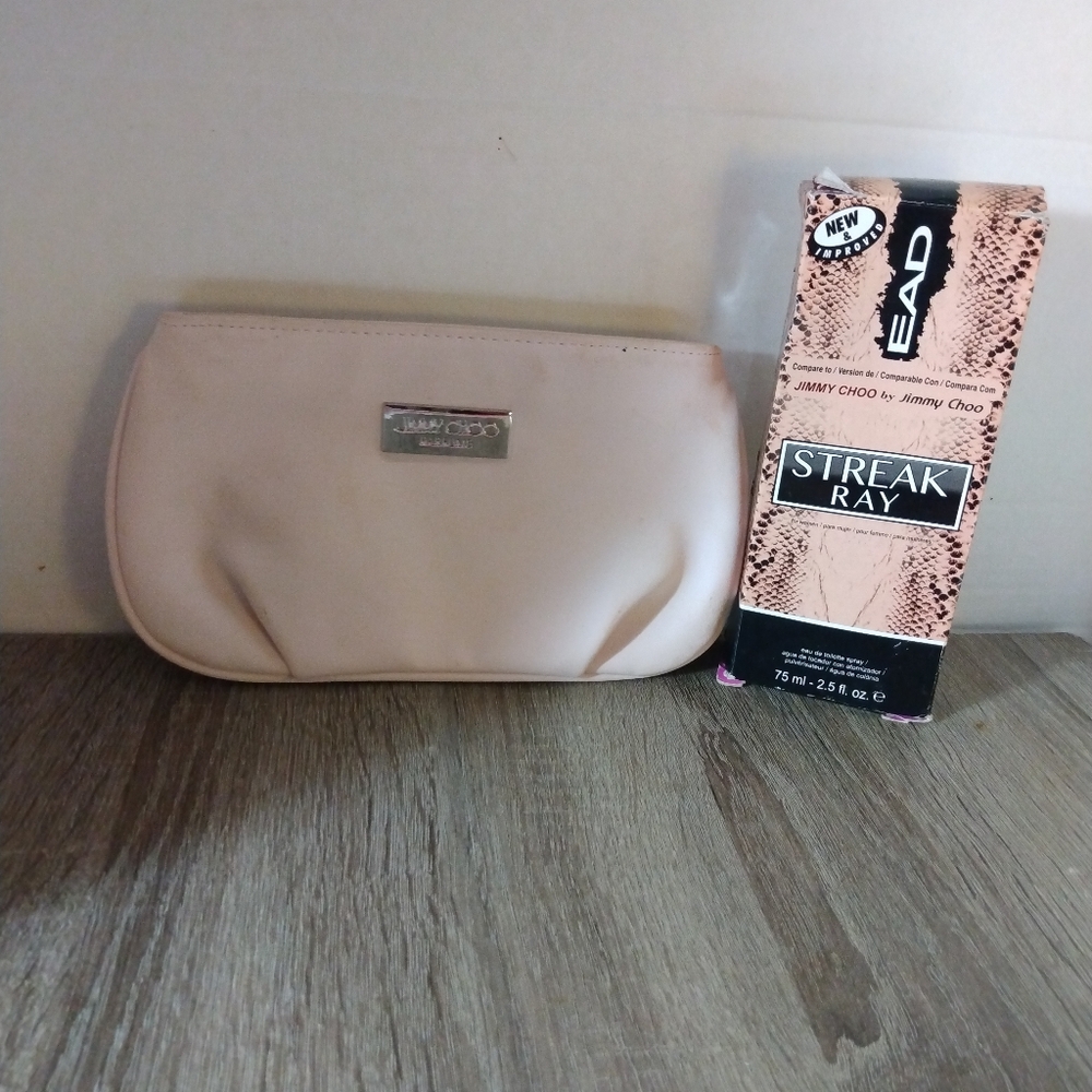 Jimmy Choo Parfums Cosmetic Case & EAD Spray Perfume Bundle